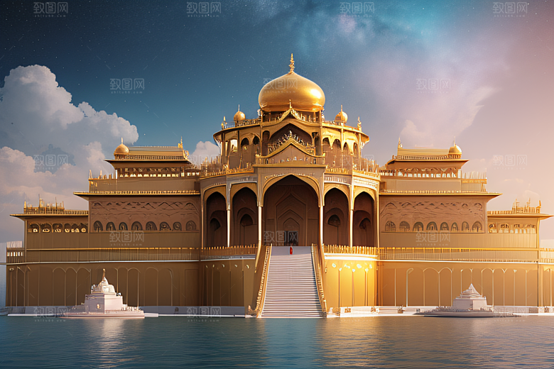 海上星空巨型玫瑰宫殿壮丽登场