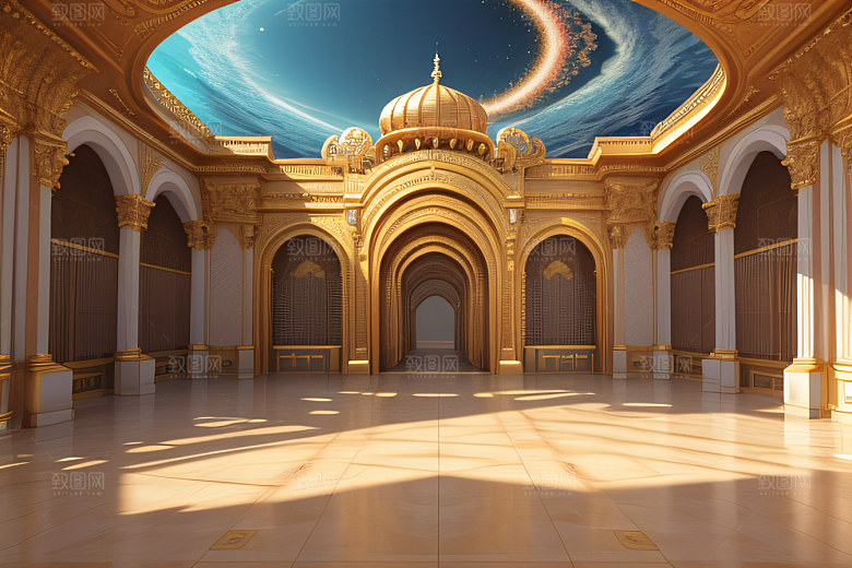金壁玫瑰宫殿星空银河点缀的奇观