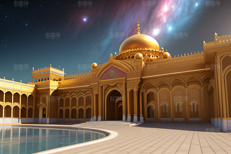 星空银河金壁玫瑰宫殿璀璨夺目