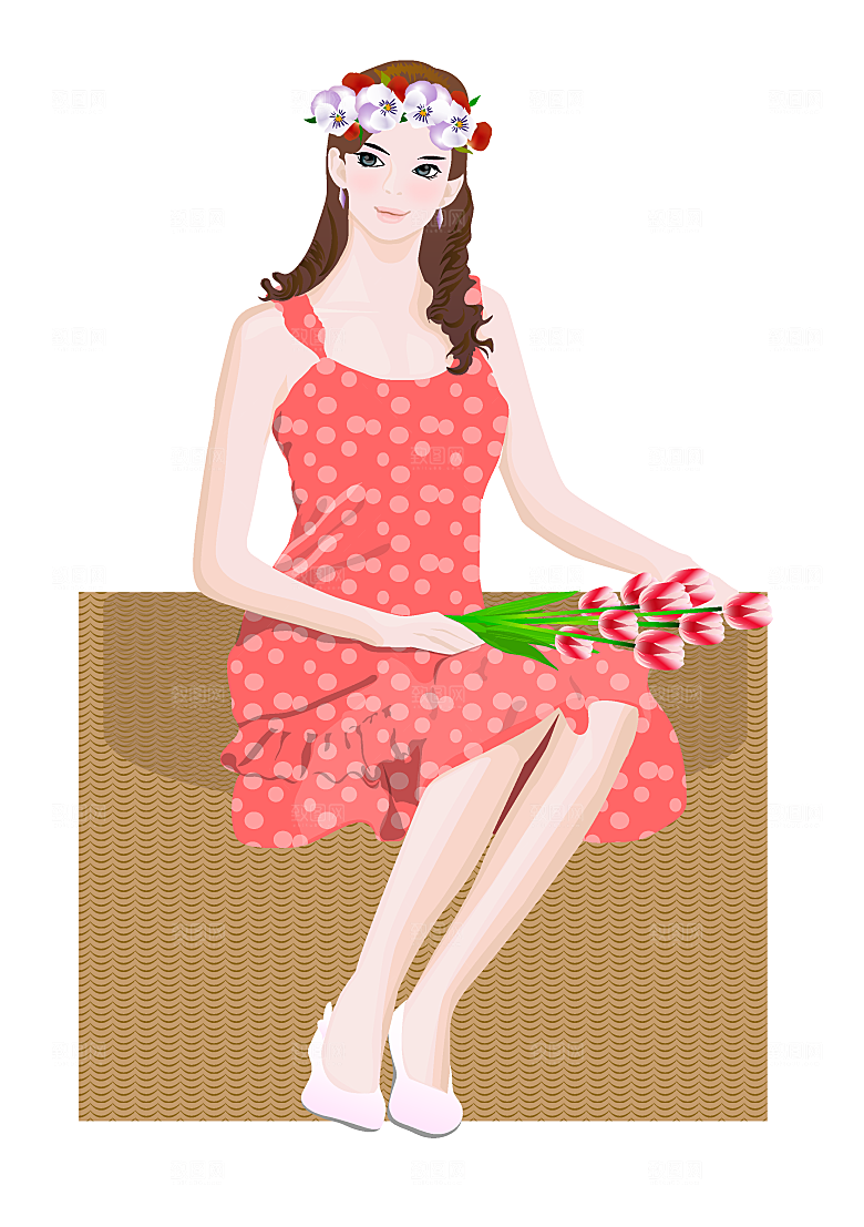 矢量美女生活娱乐常用素材