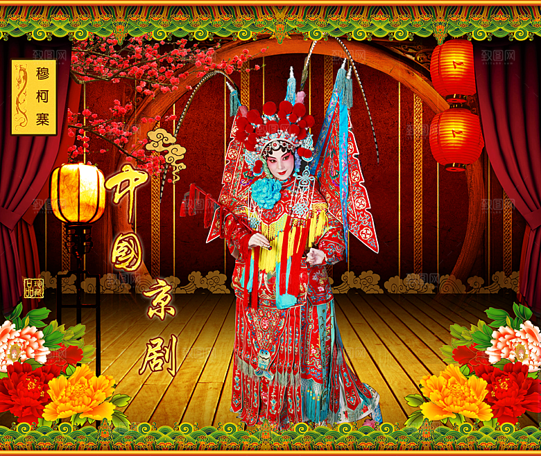 古建筑素材传统文化高清海报