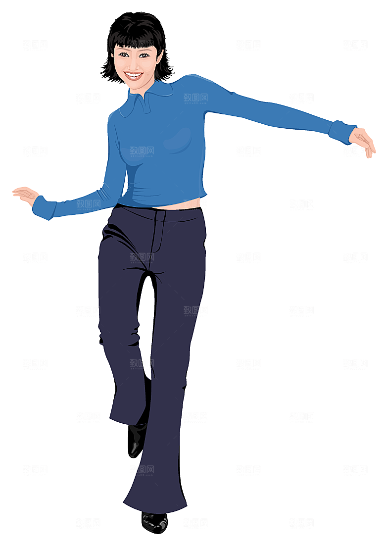 卡通人物手绘男孩女孩特写