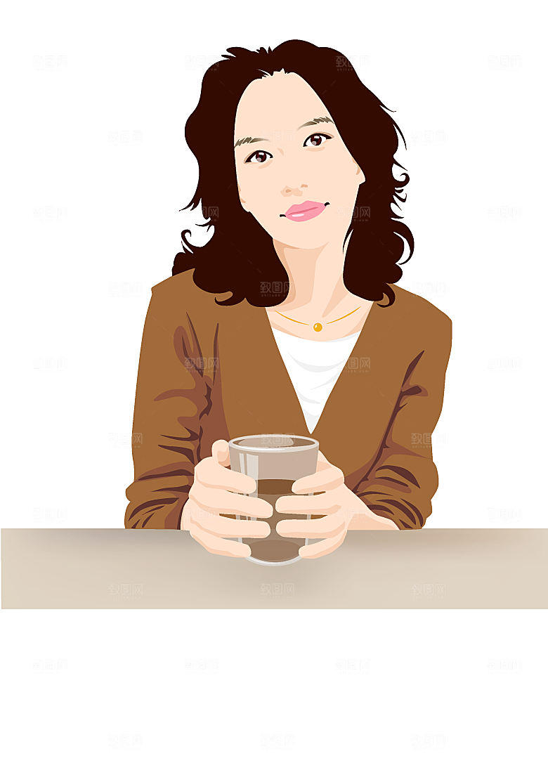 美女生活场景购物娱乐矢量插画