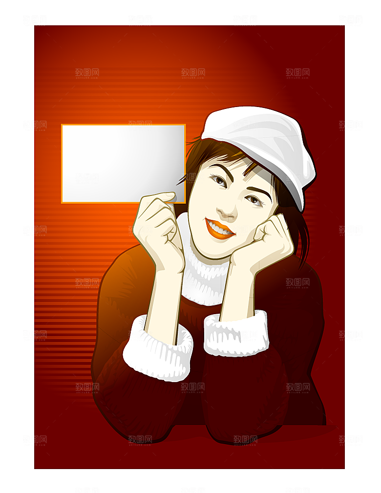 美女生活场景购物娱乐矢量插画