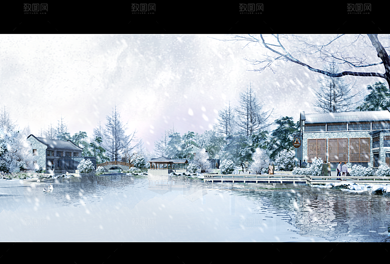 城市园林房地产设计素材