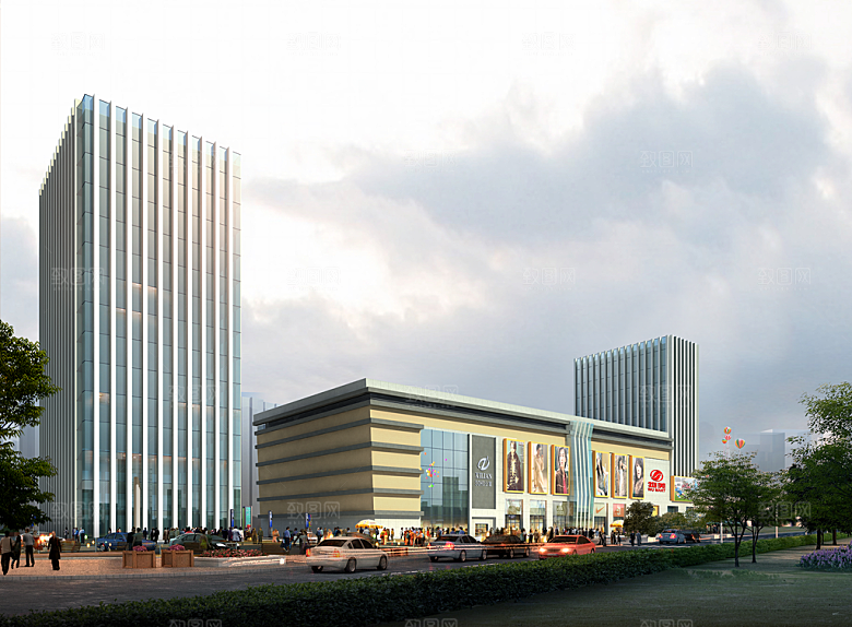 商业城市建筑效果图设计