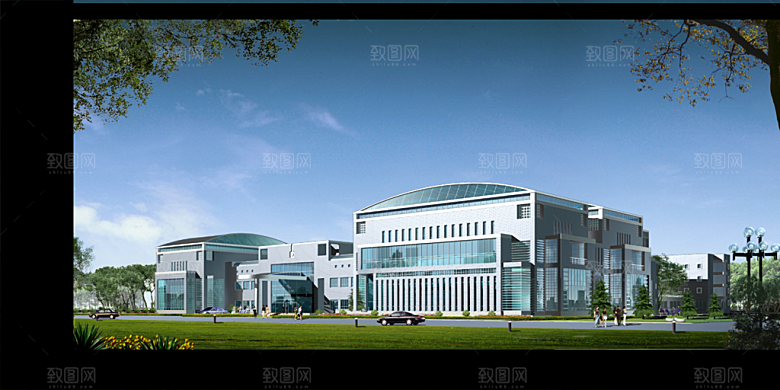 商业建筑psd效果图设计