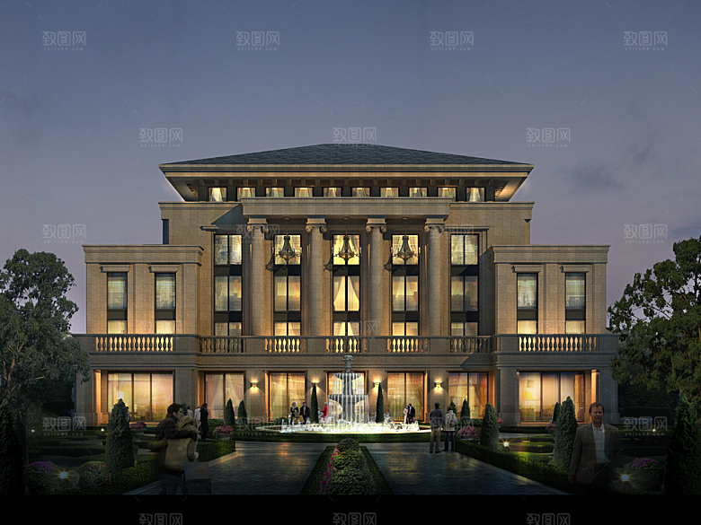 商业建筑psd效果图设计