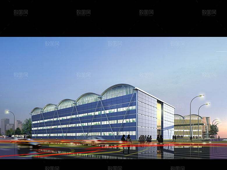 商业建筑psd效果设计图