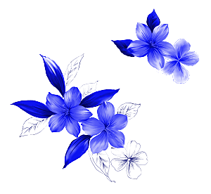 传统青花瓷手艺花卉PNG素材