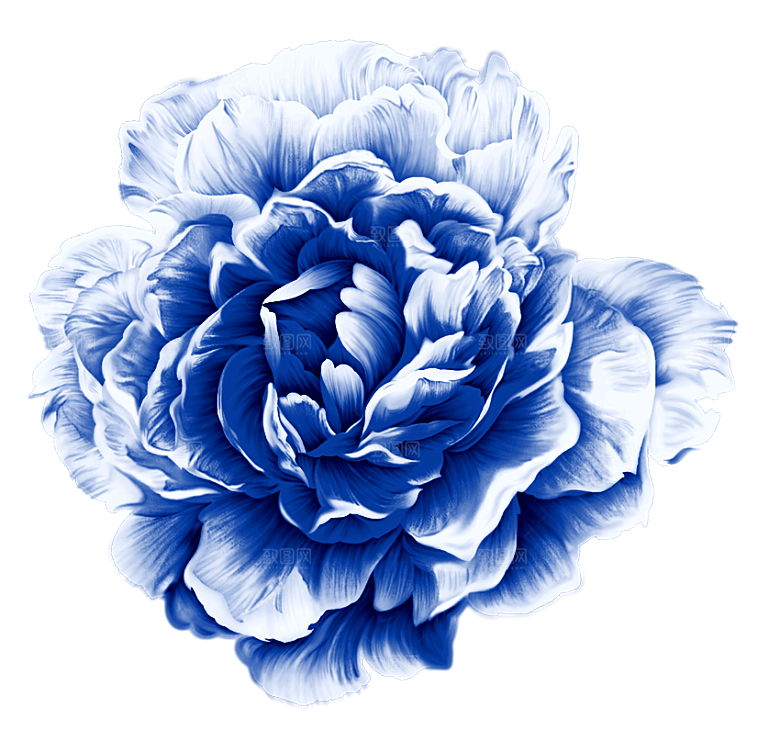 古代青花瓷图案花纹免扣元素