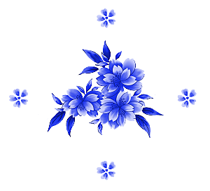 传统青花瓷手艺花卉PNG素材