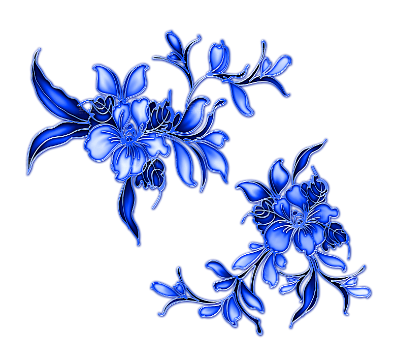 传统青花瓷手艺花卉PNG素材