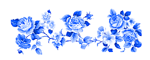 古代青花瓷图案花纹免扣元素