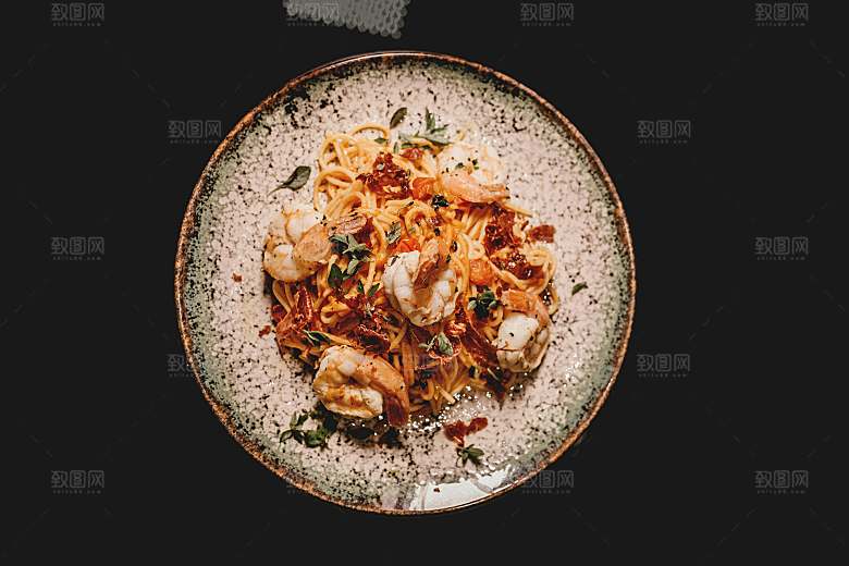 鲜虾菜品美食摄影