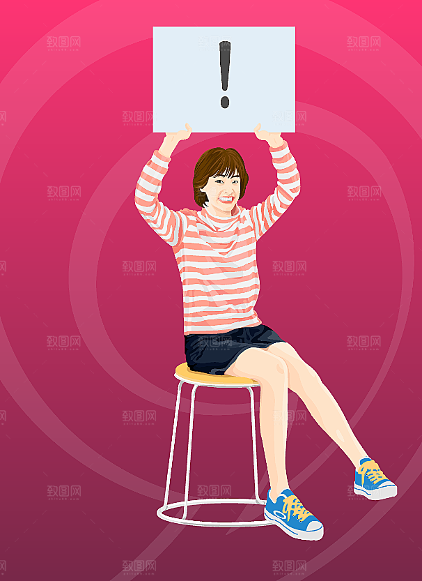 创意美女生活场景矢量素材