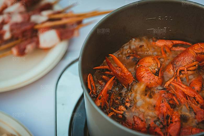 麻辣小龙虾摄影素材