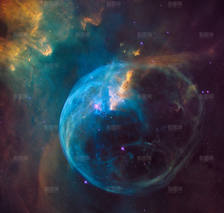 蓝色星球地球表面太空素材
