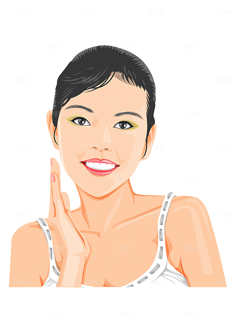 手绘女孩插画美女设计