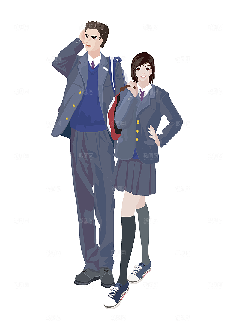 手绘女孩插画美女设计