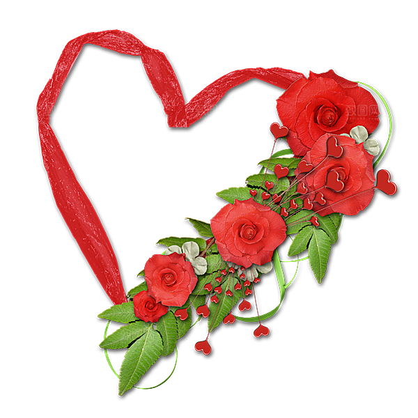玫瑰花鲜花边框素材