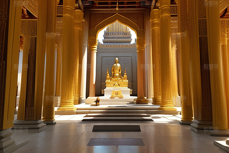 神圣庄严庄重寺庙的宗教仪式