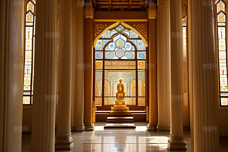 神圣庄严庄重寺庙的宗教仪式