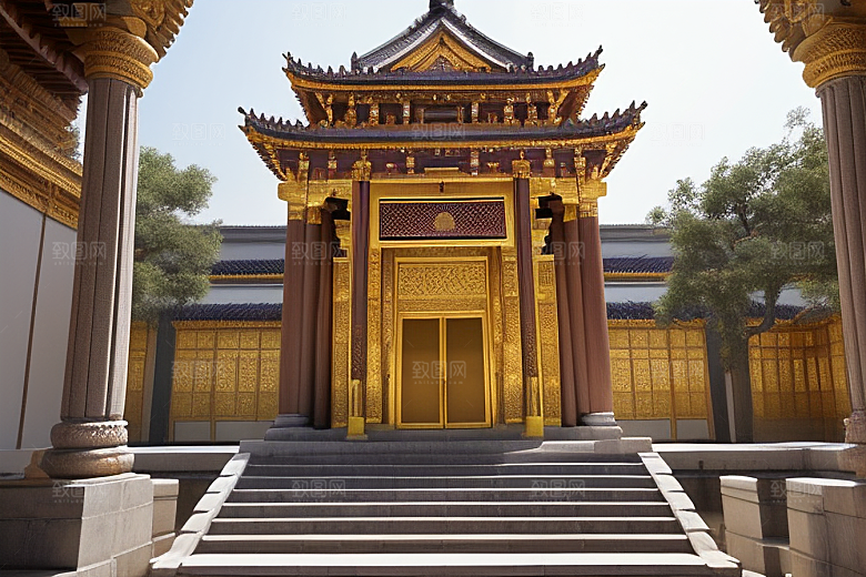 神圣庄严庄重寺庙的宗教仪式
