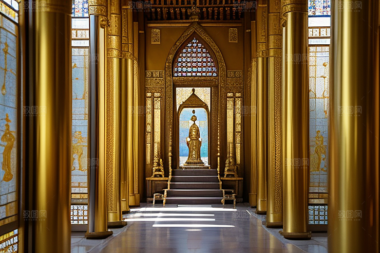 神圣庄严庄重寺庙的宗教仪式