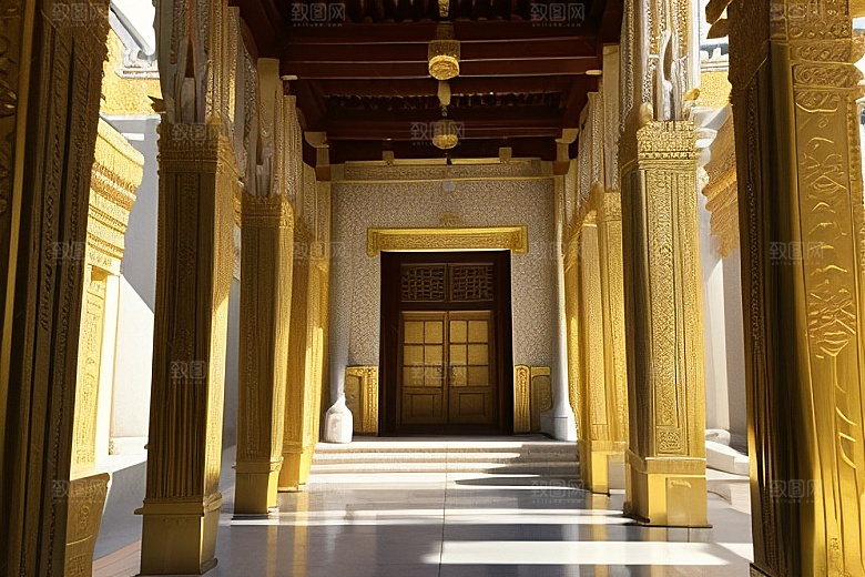 神圣庄严庄重寺庙的宗教仪式