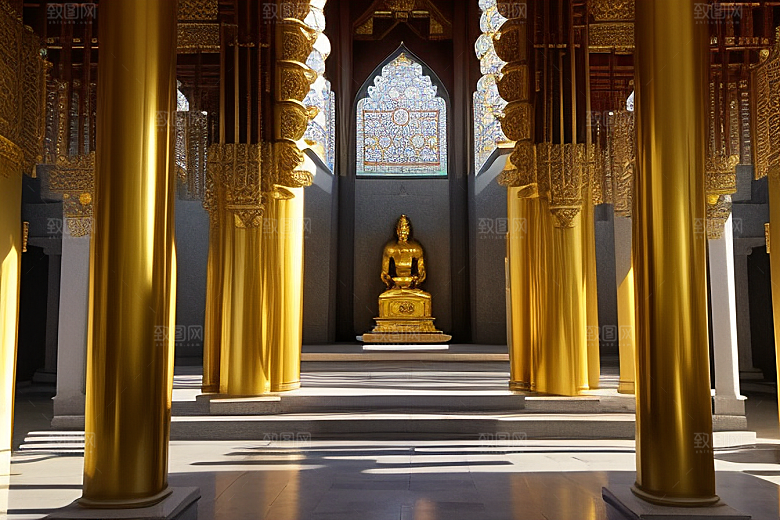 神圣庄严庄重寺庙的宗教仪式