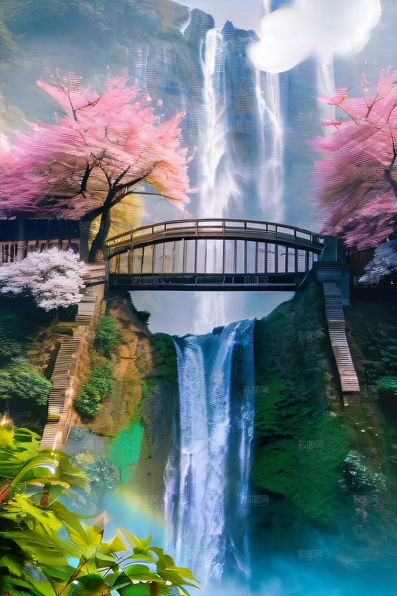 幻境湖泊巨大湖泊与蓝色水