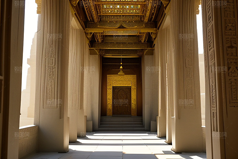 神秘庄严庄重寺庙的仪式感