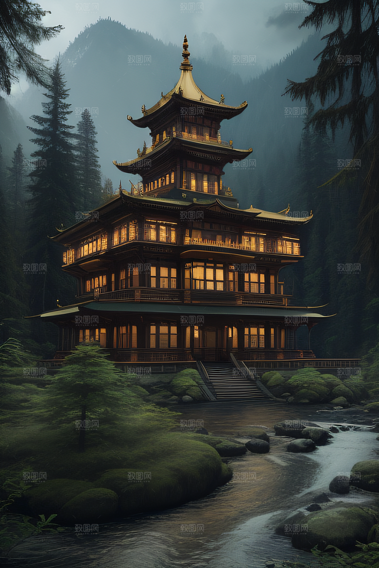 宏伟壮丽的森林宫殿