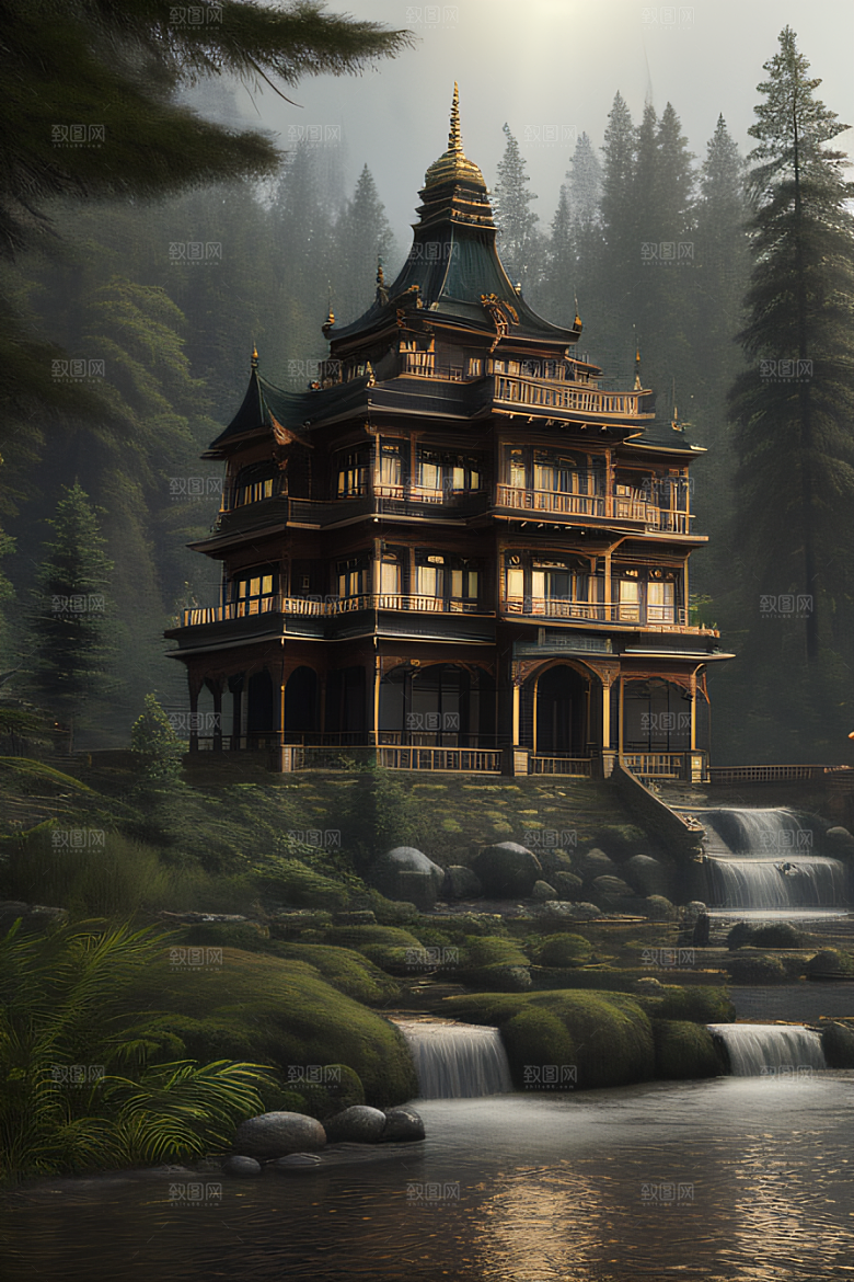 流光溢彩的自然景观
