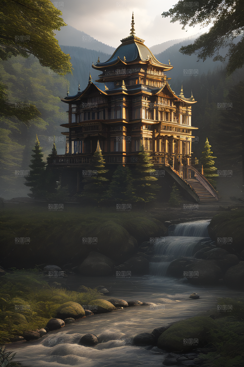 流光溢彩的自然景观