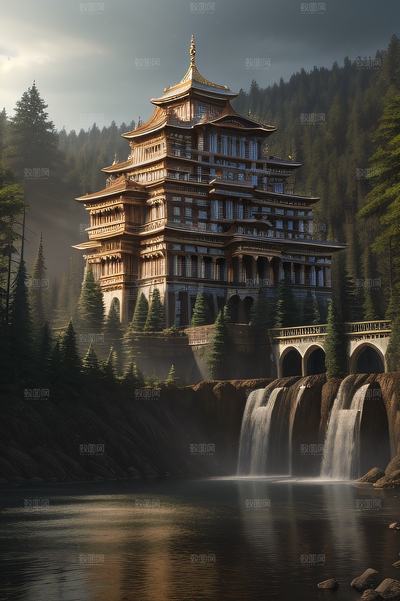 流光溢彩的自然景观