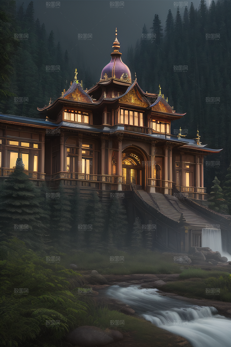 流光溢彩的自然景观