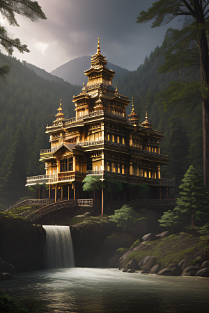 流光溢彩的自然景观