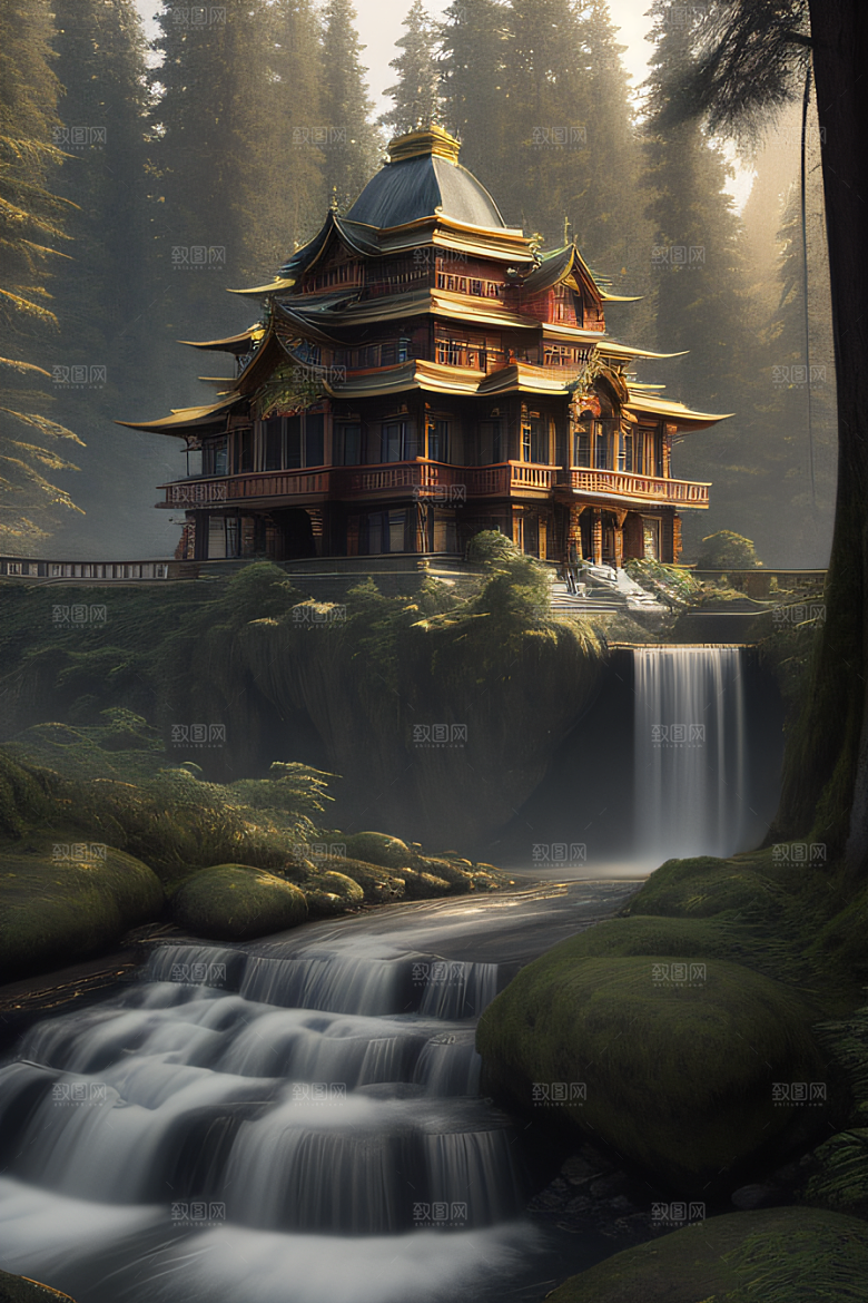 流光溢彩的自然景观