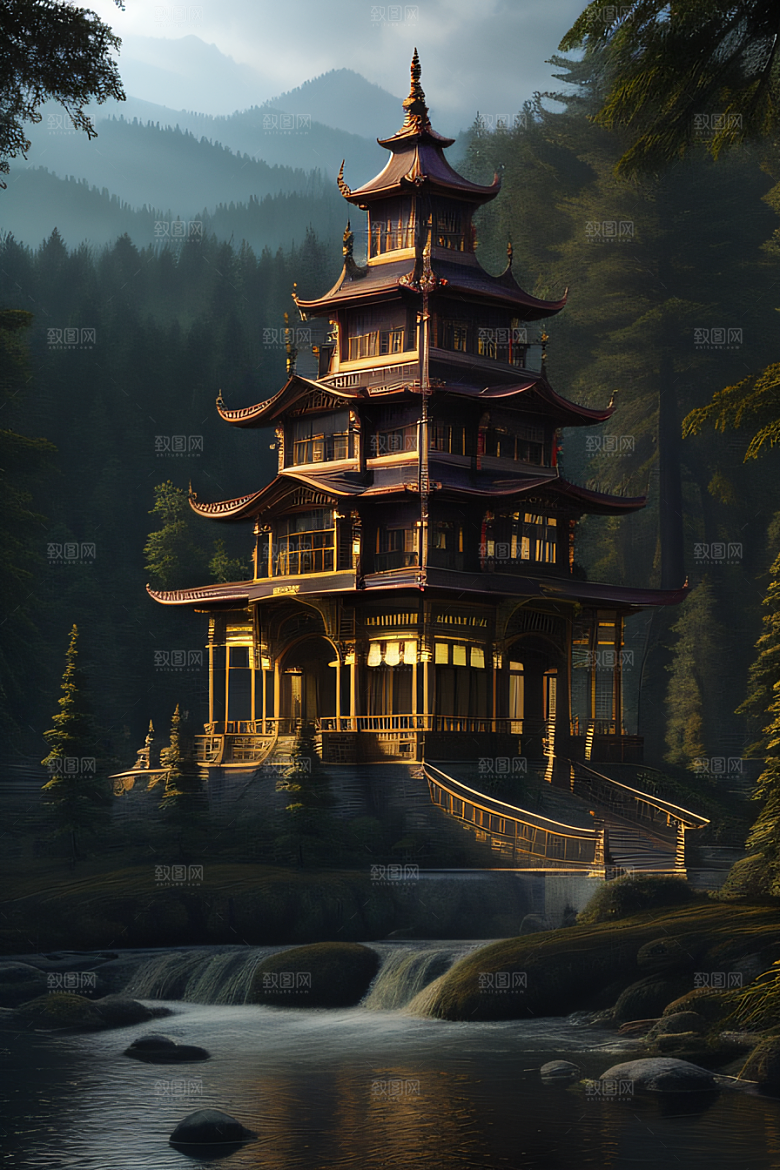 流光溢彩的自然景观