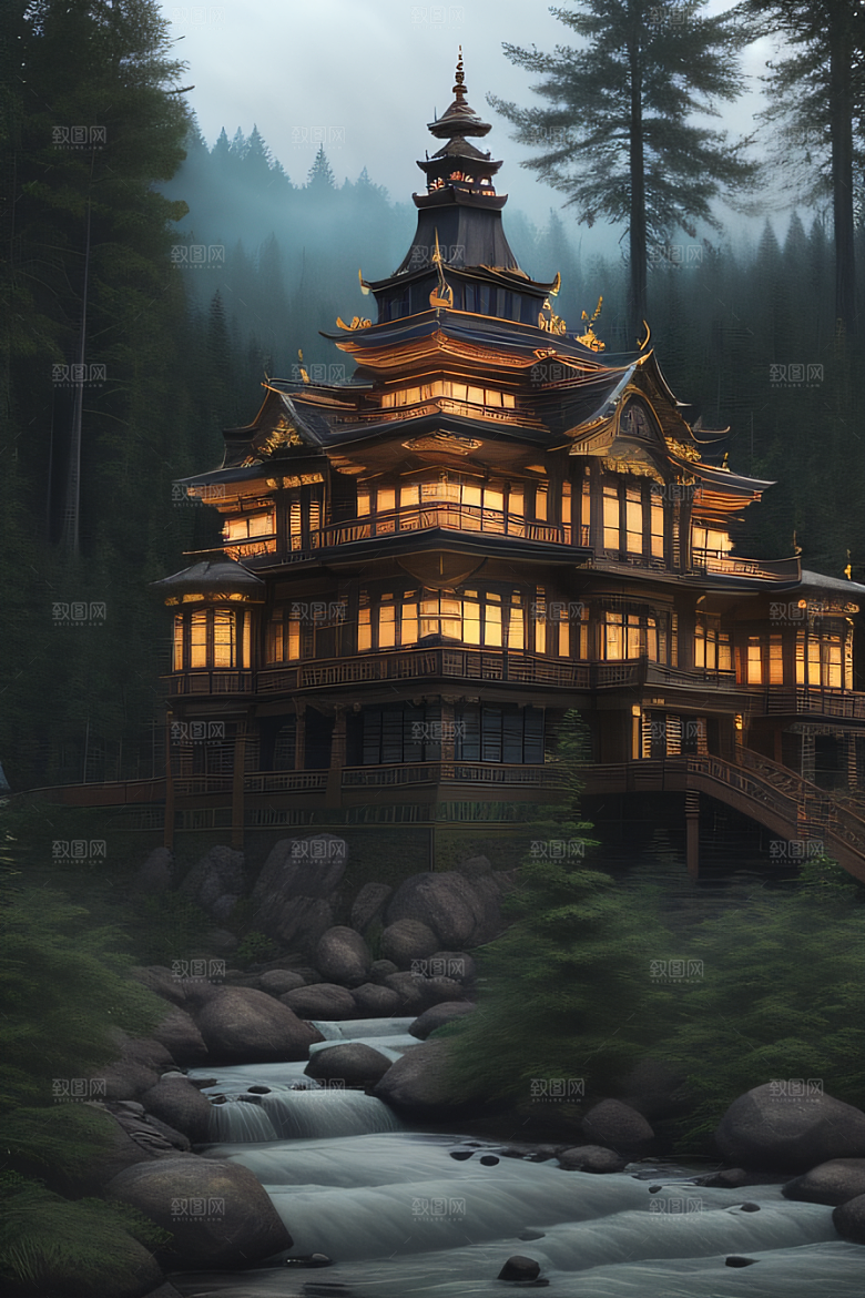 流光溢彩的自然景观