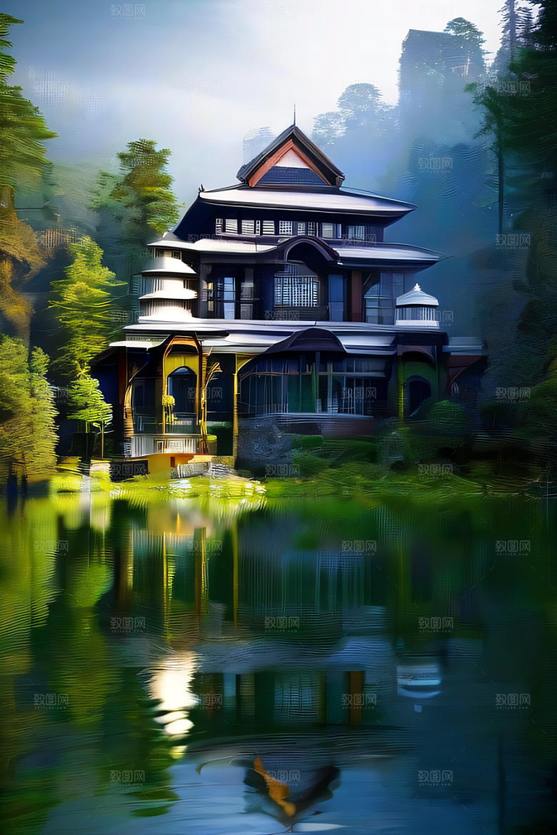 瀑布宫殿的壮丽景色