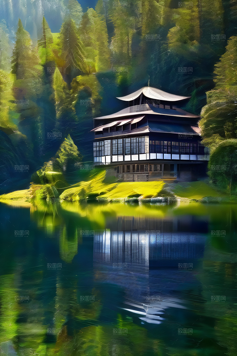 瀑布宫殿的壮丽景色