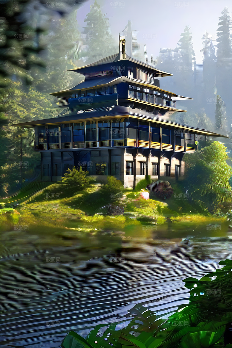 瀑布宫殿的壮丽景色