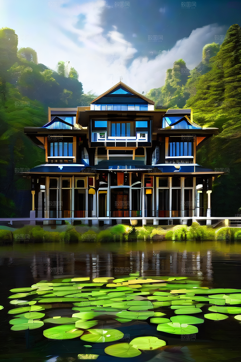 流光溢彩的自然景观