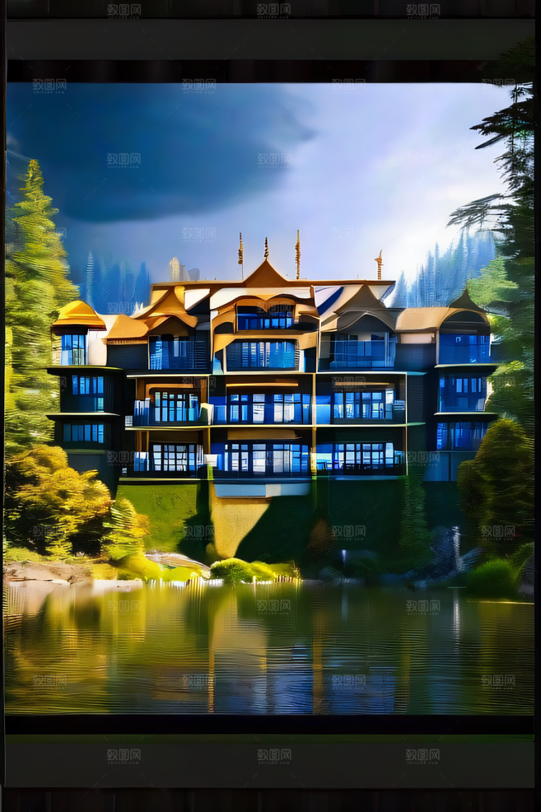 流光溢彩的自然景观