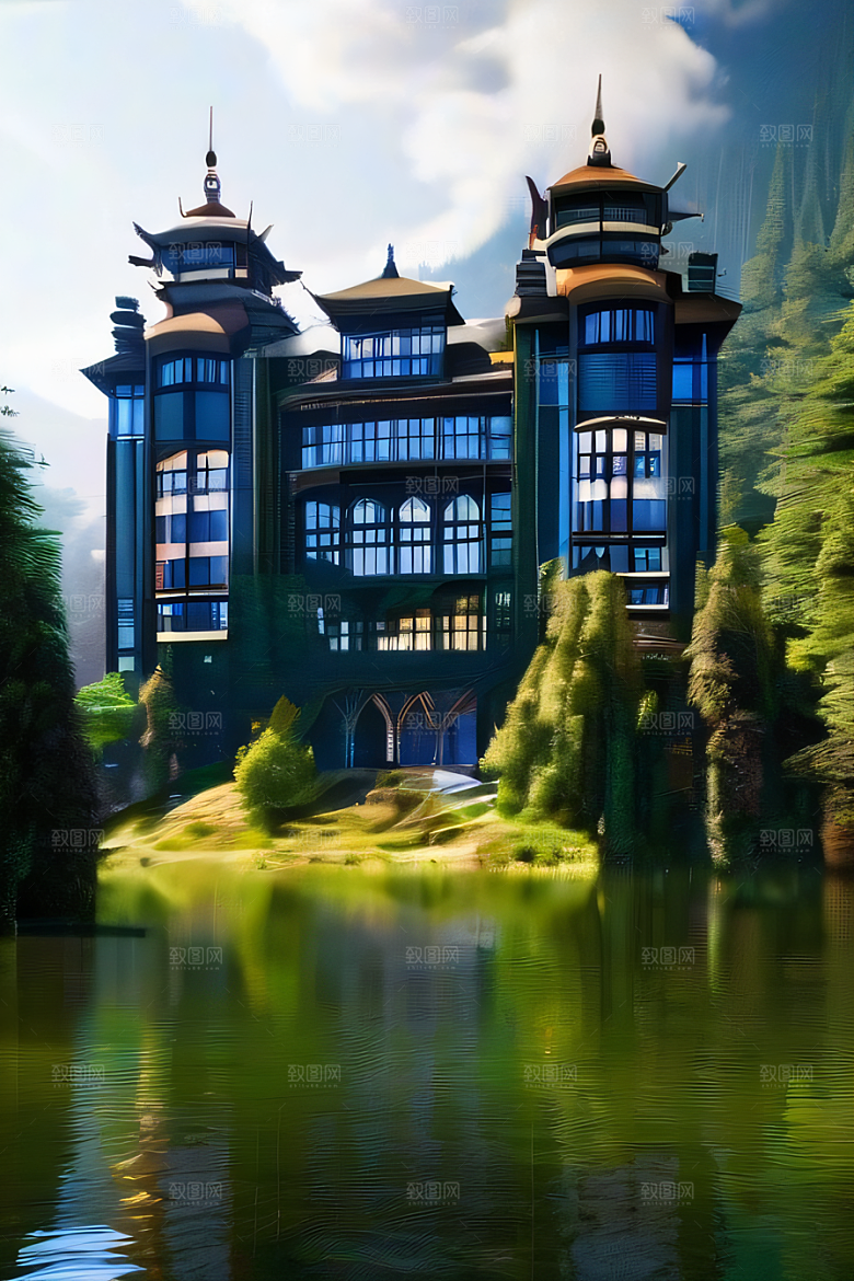 流光溢彩的自然景观