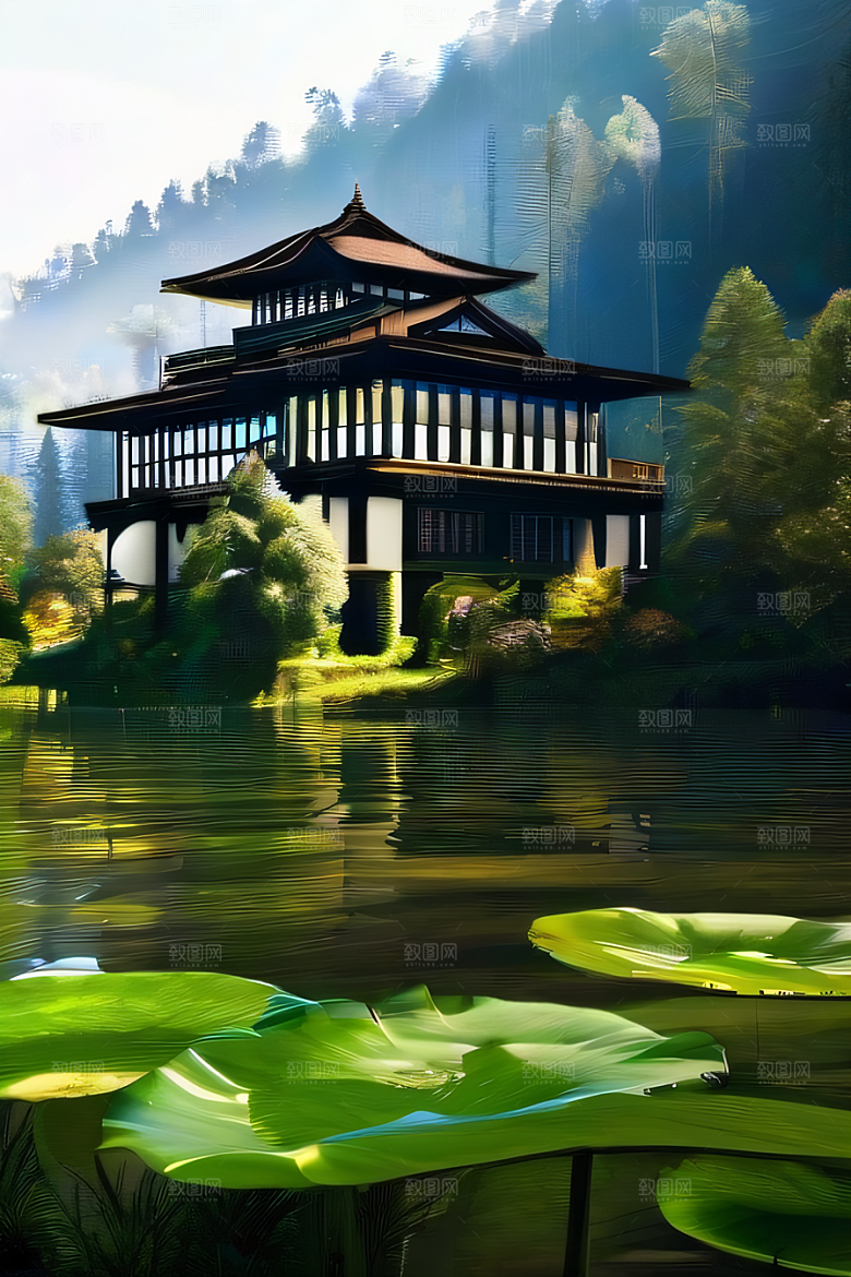 流光溢彩的自然景观