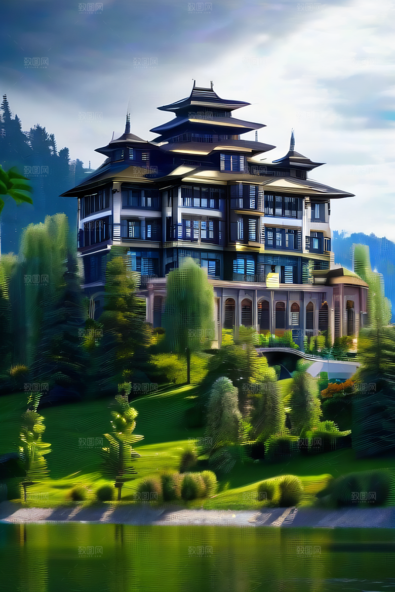 流光溢彩的自然景观